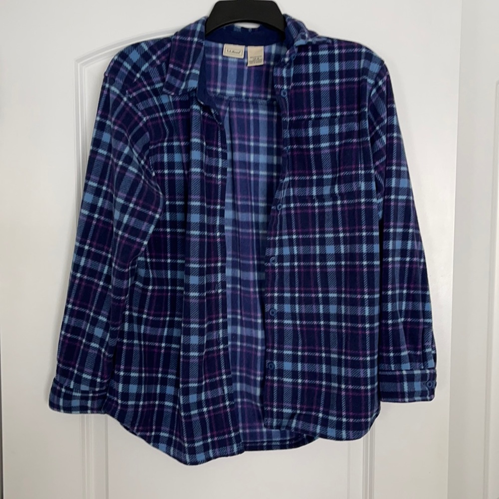 LL Bean fleece button up shacket